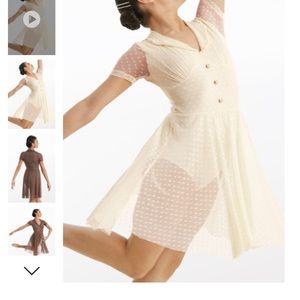 Weissman, worn once dance costume, Ivory, IC 7/8